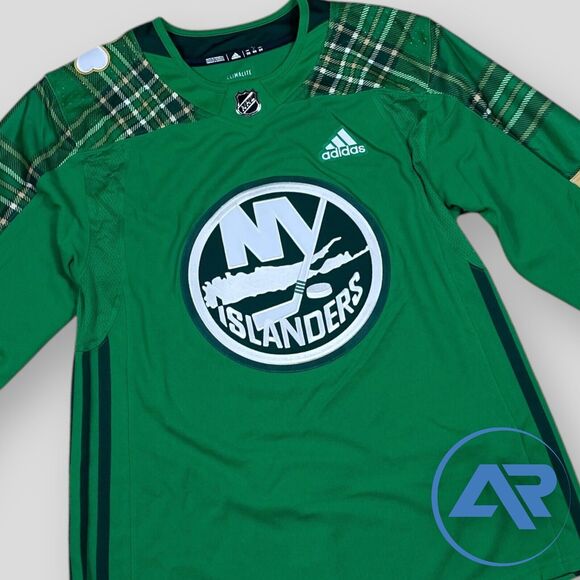 Adidas New York Islanders St Patrick’s Day Primegreen Jersey NHL CS0421 Size 50 - Picture 7 of 7